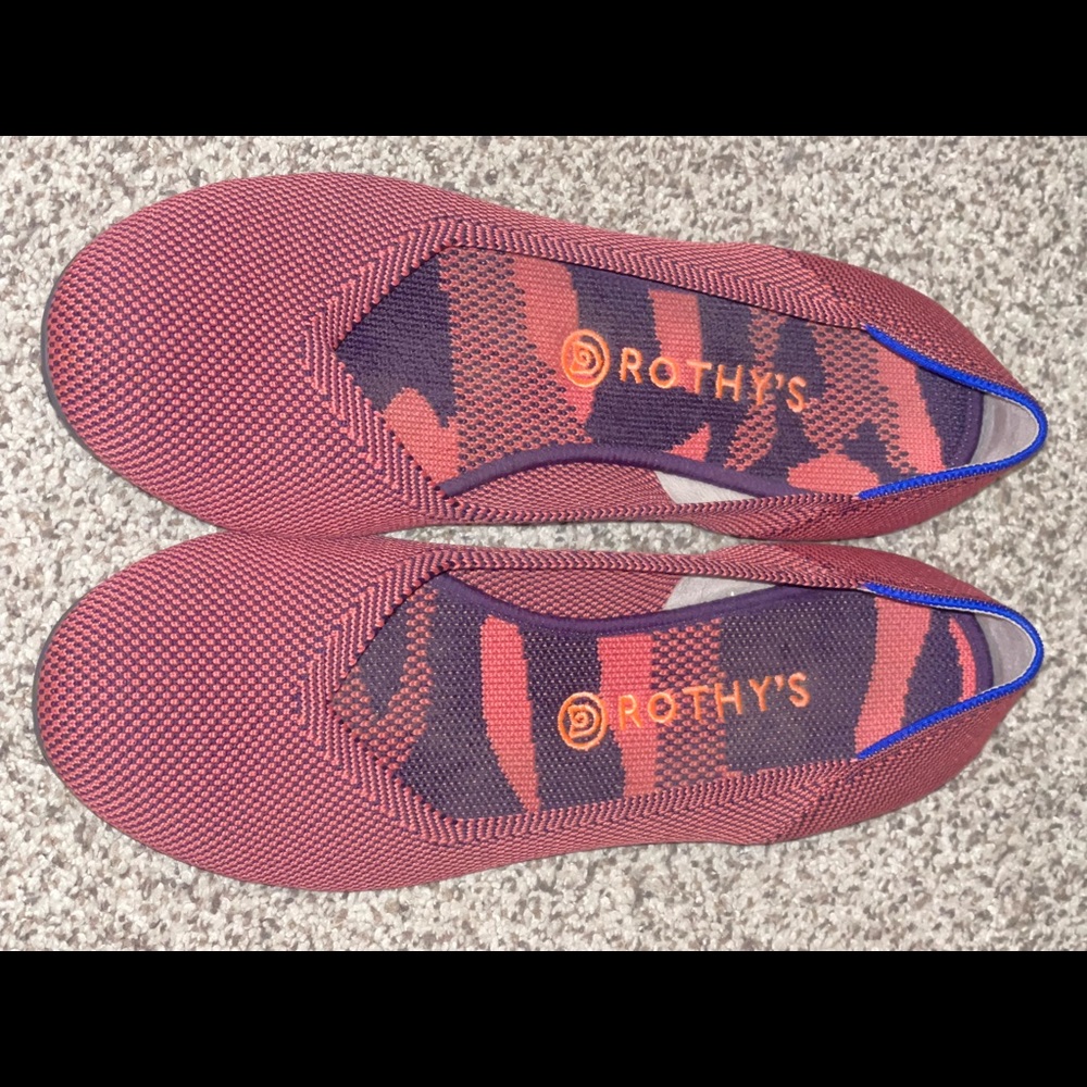 Very Good Used Condition - Rothy’s Rose Double Stitch Flats  - size 12
